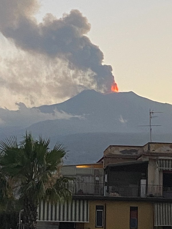 Create meme: Mount Etna, the eruption of the volcano , eruption of Mount etna