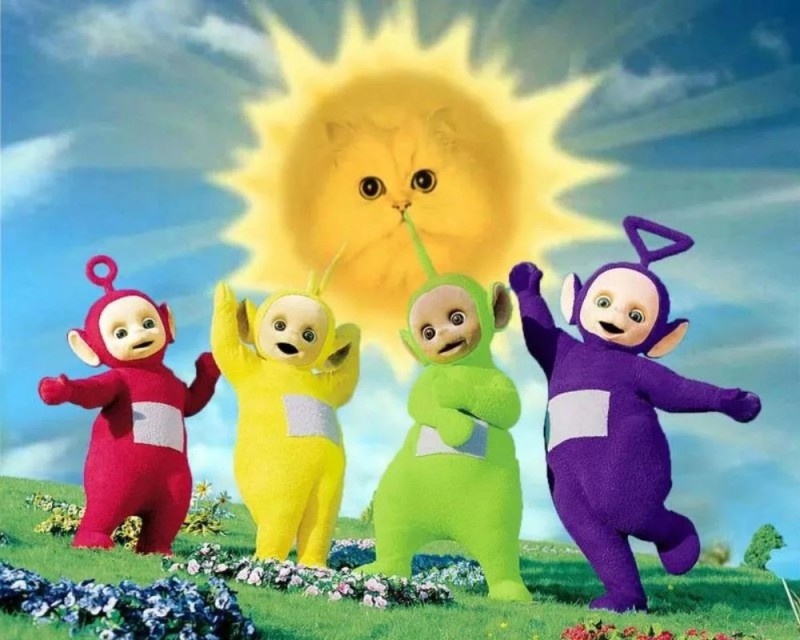 Create meme: Teletubbies characters, Teletubbies Tinky Winky Dipsy Lala, The teletubby is purple