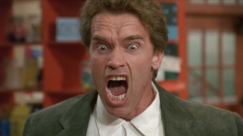 Create meme: Schwarzenegger kindergarten COP, Arnold schwarzenegger meme, Schwarzenegger shut up