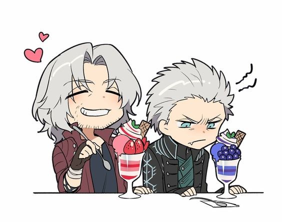 Create meme: Dante Chibi, Nero Chibi, dante vergil