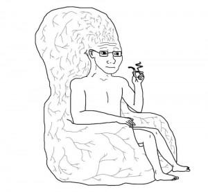 Create meme: meme overmind sits on the brain, wojak smart, wojak smart brain