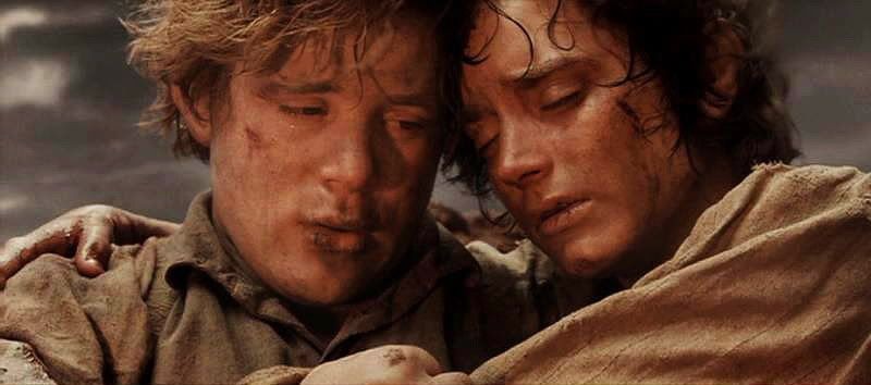 Create meme: Frodo and Sam , the Lord of the rings Frodo and Sam, Frodo Baggins