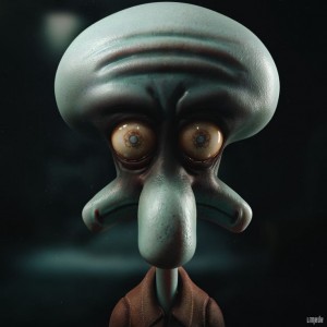 Create meme: squidward