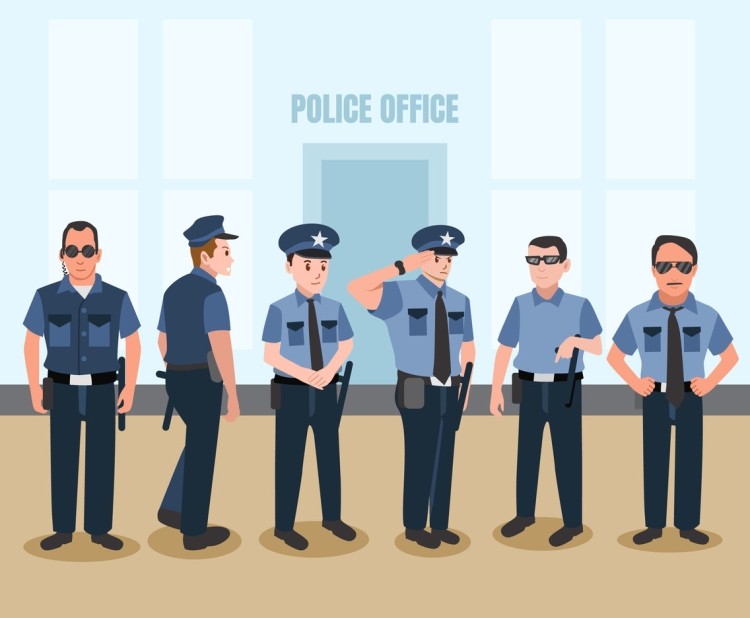 Create meme: stock vector image of the police, vector police, police vector