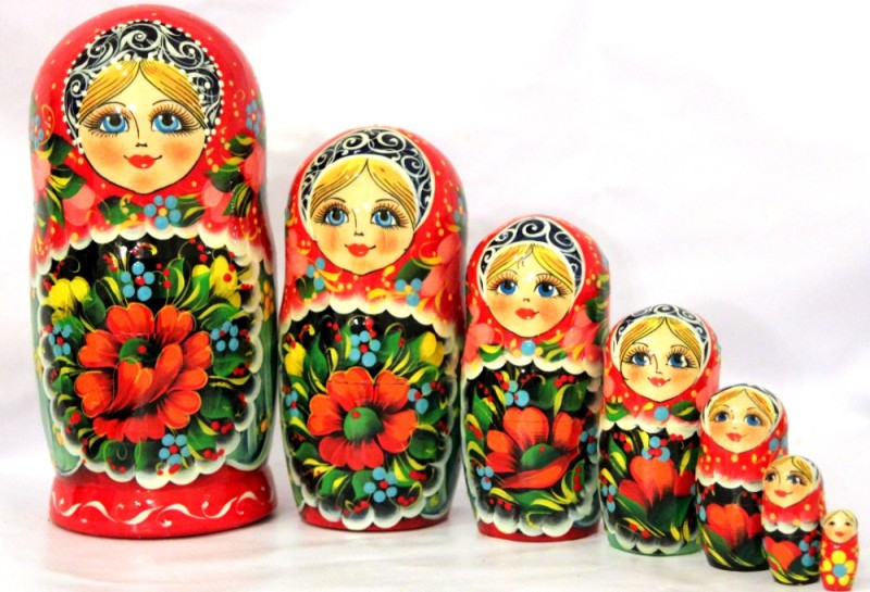 Create meme: russian matryoshka doll, Zagorskaya matryoshka doll, the Kremlin in a matryoshka doll