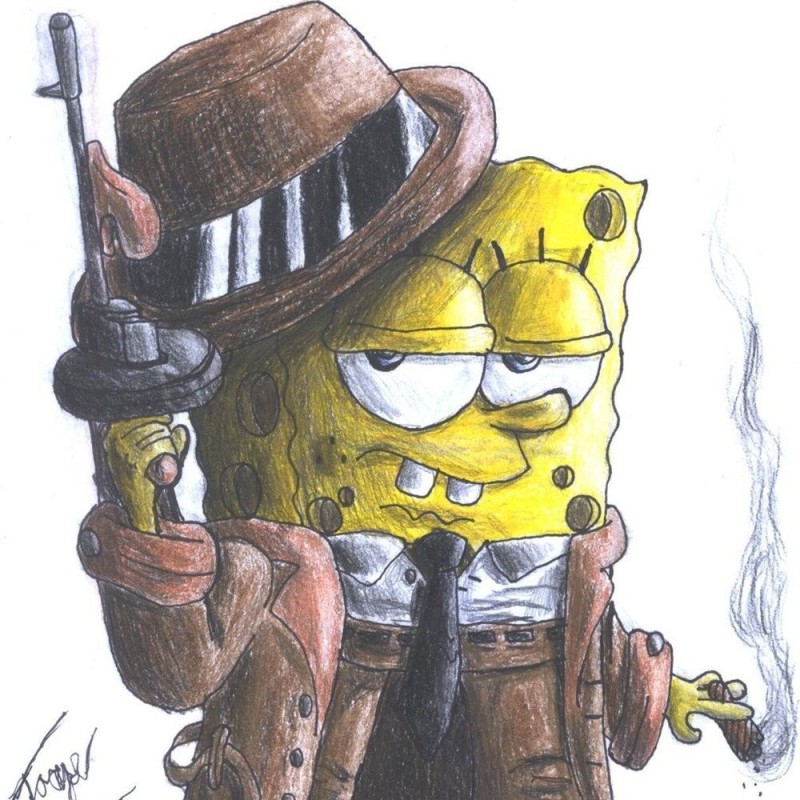 Create meme: spongebob cool, Gangster spongebob, spongebob is cool