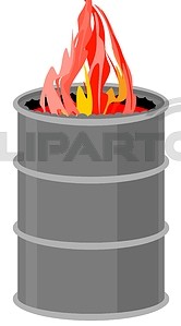 Create meme: a barrel of fire, burning barrel vector, burning barrel drawing