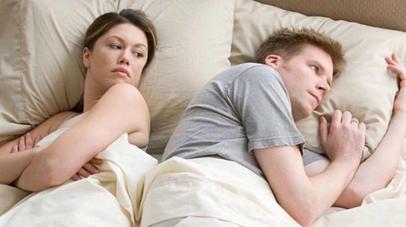Create meme: man in bed , again he thinks about his women meme, again women think about their template