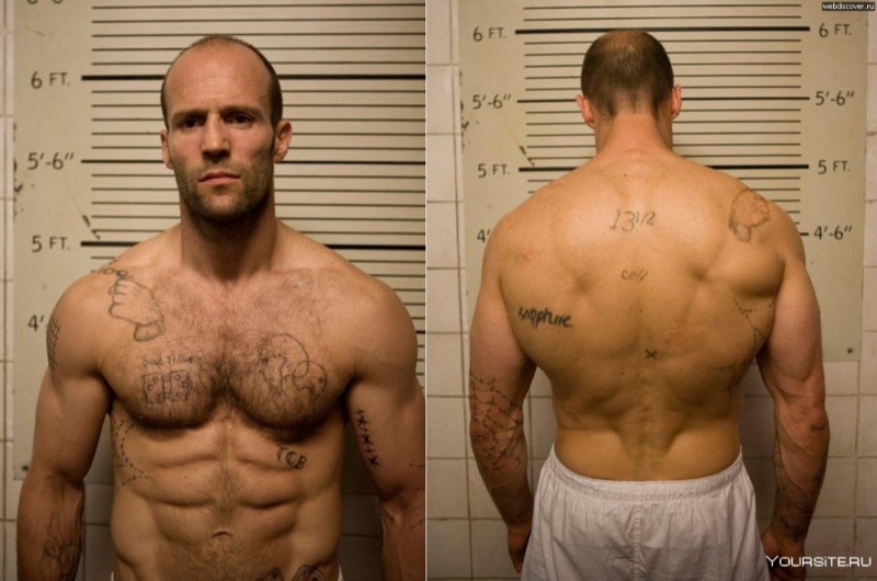 Create meme: Jason Statham muscles, Jason Statham workout, Jason Statham body