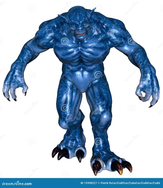 Create meme: big monster, monsters on a 3D white background, A huge monster