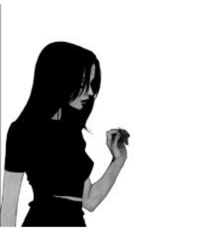 Create meme: anime girls black and white, anime girl in black dress, sad anime girl