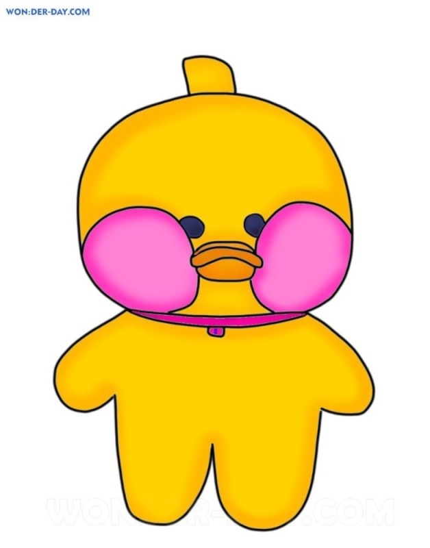 Create meme: lalafanfan duck, duck lalafanfan drawing, lalafanfan duck for drawing