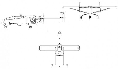 Создать мем: легкий самолет, самолет чертеж, rq-7 shadow чертежи