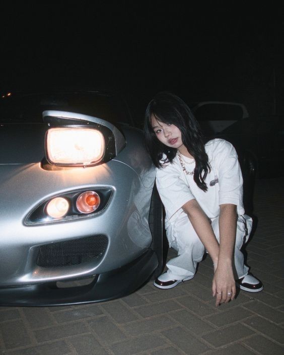 Create meme: Toyota Supra and the girl, machine , cool cars