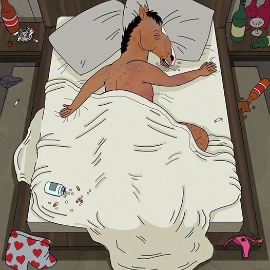 Create meme: bojack horse, Horse bojack in bed, The horse is Bo Jack