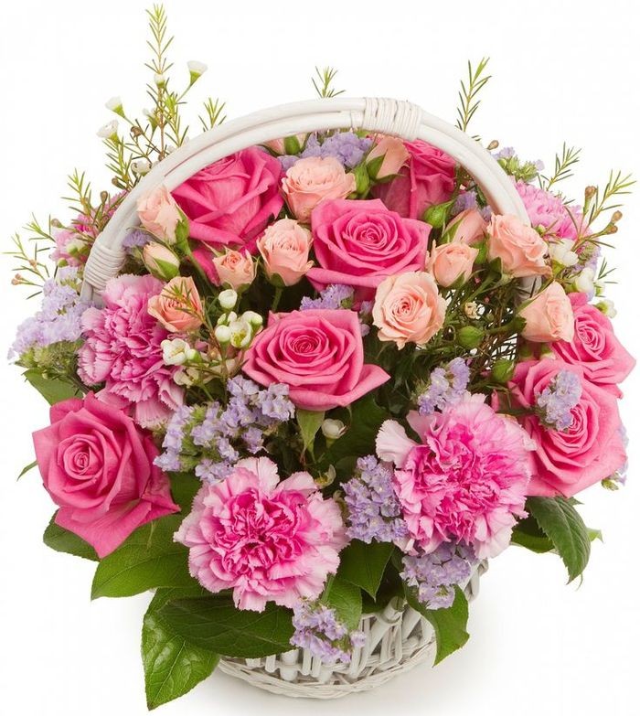 Create meme: basket of flowers , a bouquet of flowers , beautiful bouquet