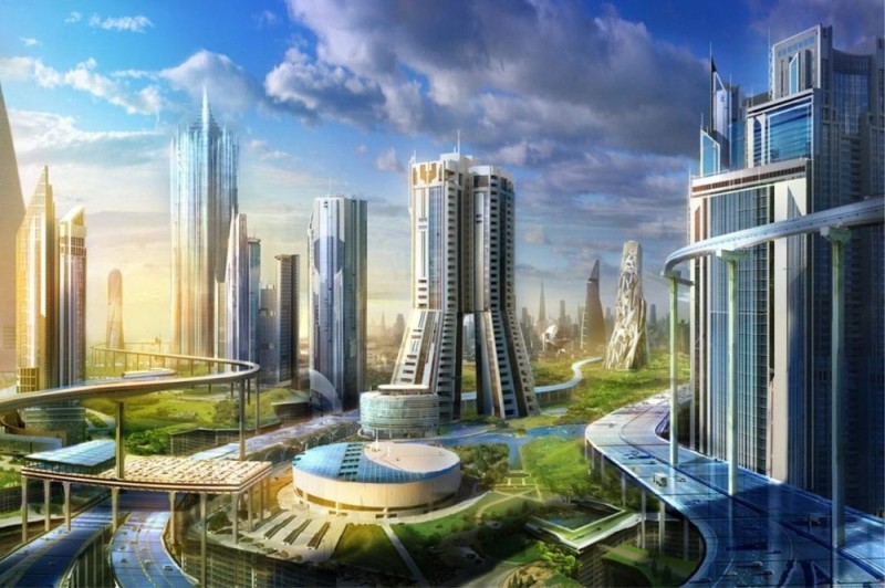 Create meme: future city, megalopolis of the future, the project city of the future 