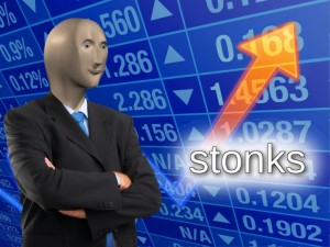 Создать мем: stonks англичанка, стонкс, stonks stinks