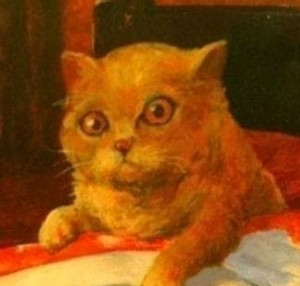 Create meme: cat, cats, portrait cat painting