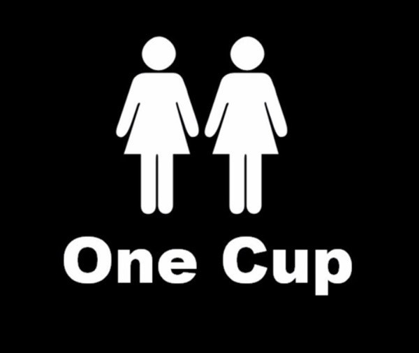 Create meme: text, two girl one cup, 2 girls 1 cup