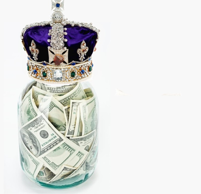 Create meme: The Crown of the British Empire, money , dollars in the bank