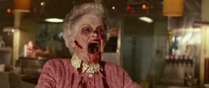 Create meme: Legion film 2010 grandma, a horror movie grandma Granny, Legion movie Granny in the cafe