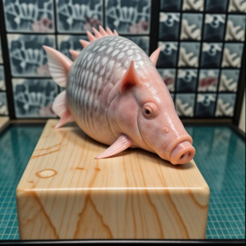 Create meme: pig fishing, pig fish, piggy bank