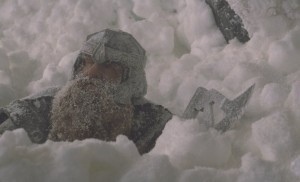 Create meme: snow, Gandalf in the snow, Gimli in the snow