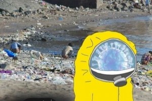 Create meme: People, garbage, pollution