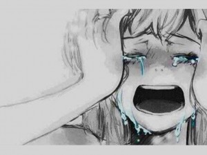 Создать мем: девушка плачет арт, аниме истерика слезы, слезы аниме