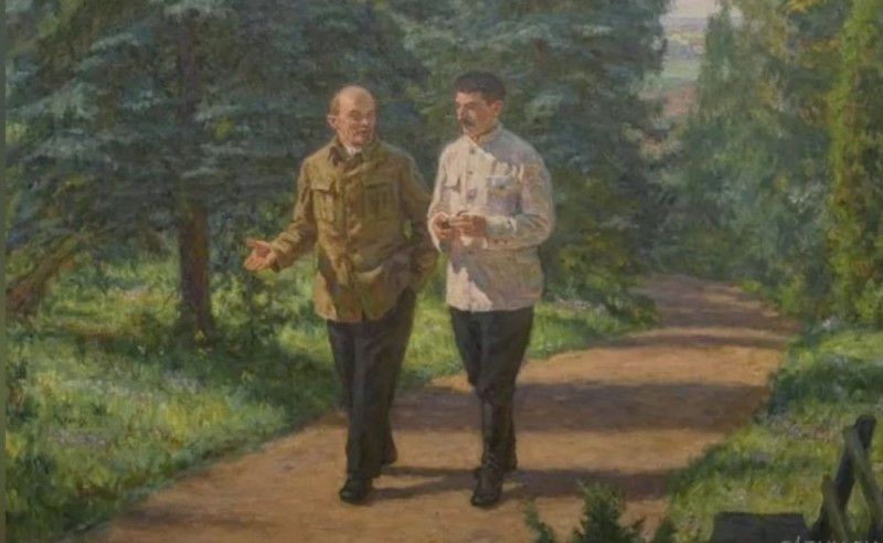 Create meme: gerasimov painting, Lenin 's painting, paintings of Soviet artists