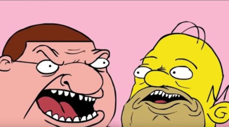 Create meme: the simpsons , Peter Griffin , the simpsons joke is thick