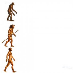 Create meme: evolution, walk, walking