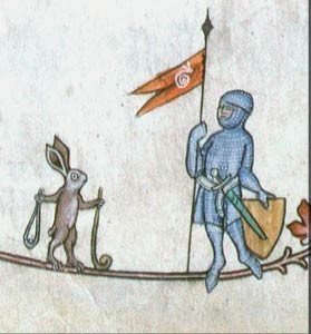 Create meme: medieval marginalia knight, Zayats suffering middle ages, Zayats suffering middle ages