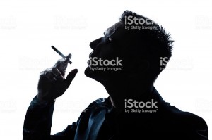 Create meme: silhouette, darkness, quit smoking