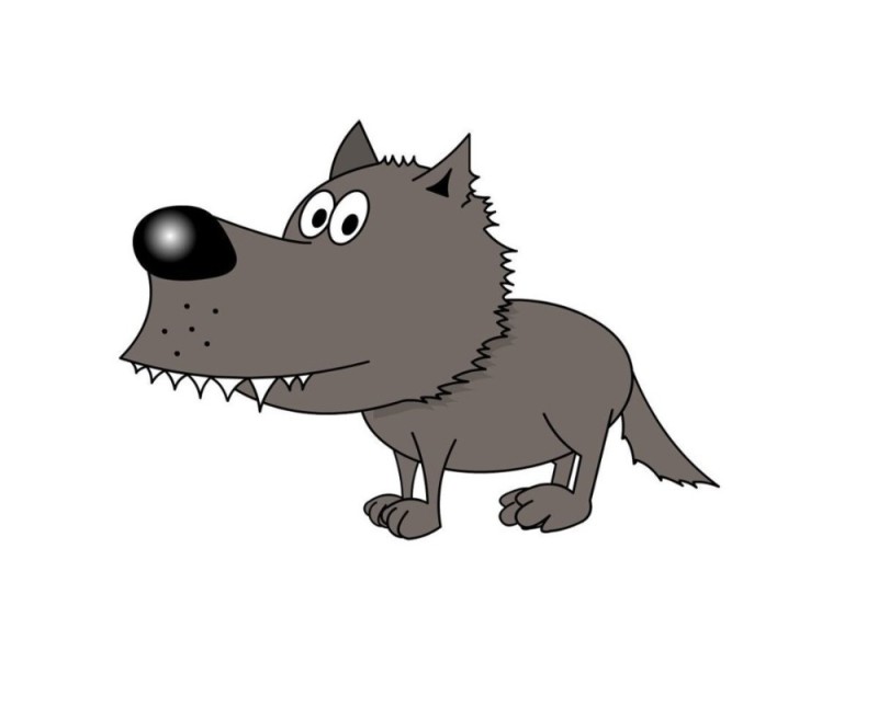 Create meme: wolf cartoon , grey wolf cartoon, wolf 