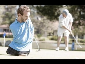 Create meme: play golf, nick vujicic Golf, Nick Vujicic