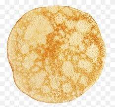 Create meme: pancake on a white background, round pancake, pancake