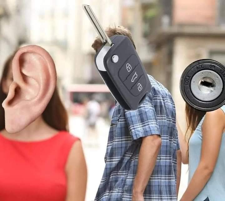 Create meme: car keys, car keys, big ears 