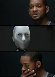 Создать мем: уилл смит и робот мем, ты же робот имитация жизни, ты просто робот имитация жизни