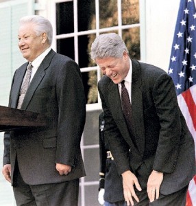 Create meme: yeltsin, Boris Yeltsin, Clinton and Yeltsin