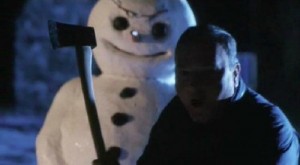 Создать мем: злой снеговик джек, картинки снеговик кино страшное, снеговик ужастик