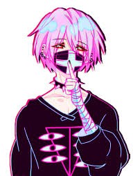 Создать мем: аниме amino, pastel goth boy арт, аниме тяны