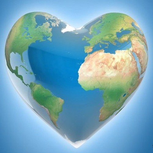 Create meme: The heart of the earth, The heart of the globe, The earth in the form of a heart