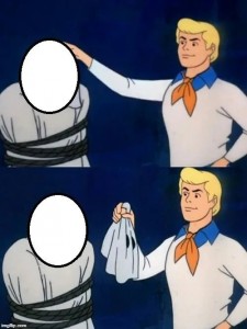 Create meme: Scooby Doo unmasking