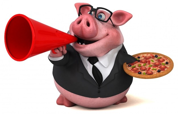 Создать мем: свинья в костюме бизнесмена, свинья в костюме, счастливая свинья