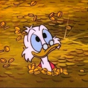 Create meme: Scrooge dollars, Scrooge GIF, Scrooge McDuck