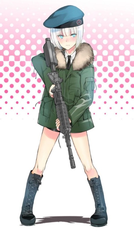 Create meme: tactical anime girls, Russian anime, Anime girl with a gun