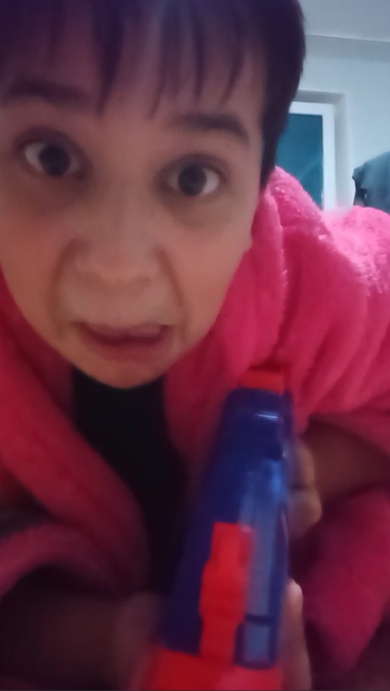 Create meme: Denis vs nerf Mom, water gun for children, water pistol for children