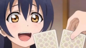 Create meme: Yumi Chan, umi sonoda poker face, umi chan poker face